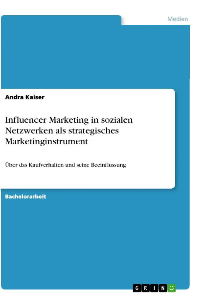 Cover: 9783346002822 | Influencer Marketing in sozialen Netzwerken als strategisches...