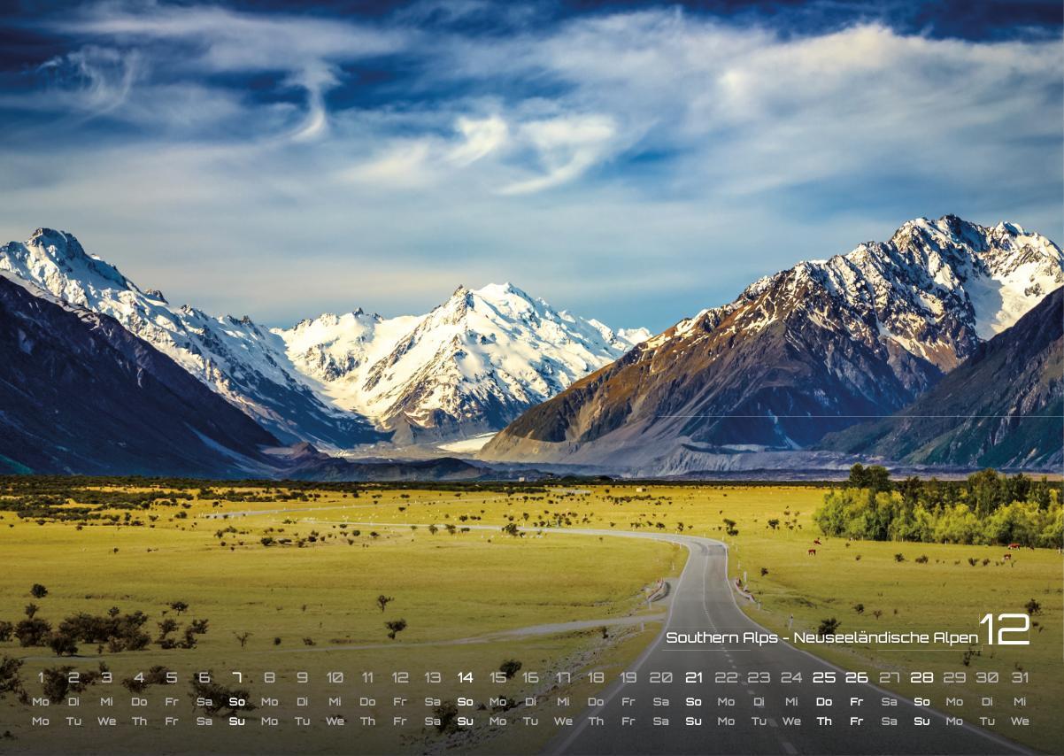 Bild: 9783986734183 | Neuseeland - Das Land der langen weißen Wolke - 2025 - Kalender DIN A3