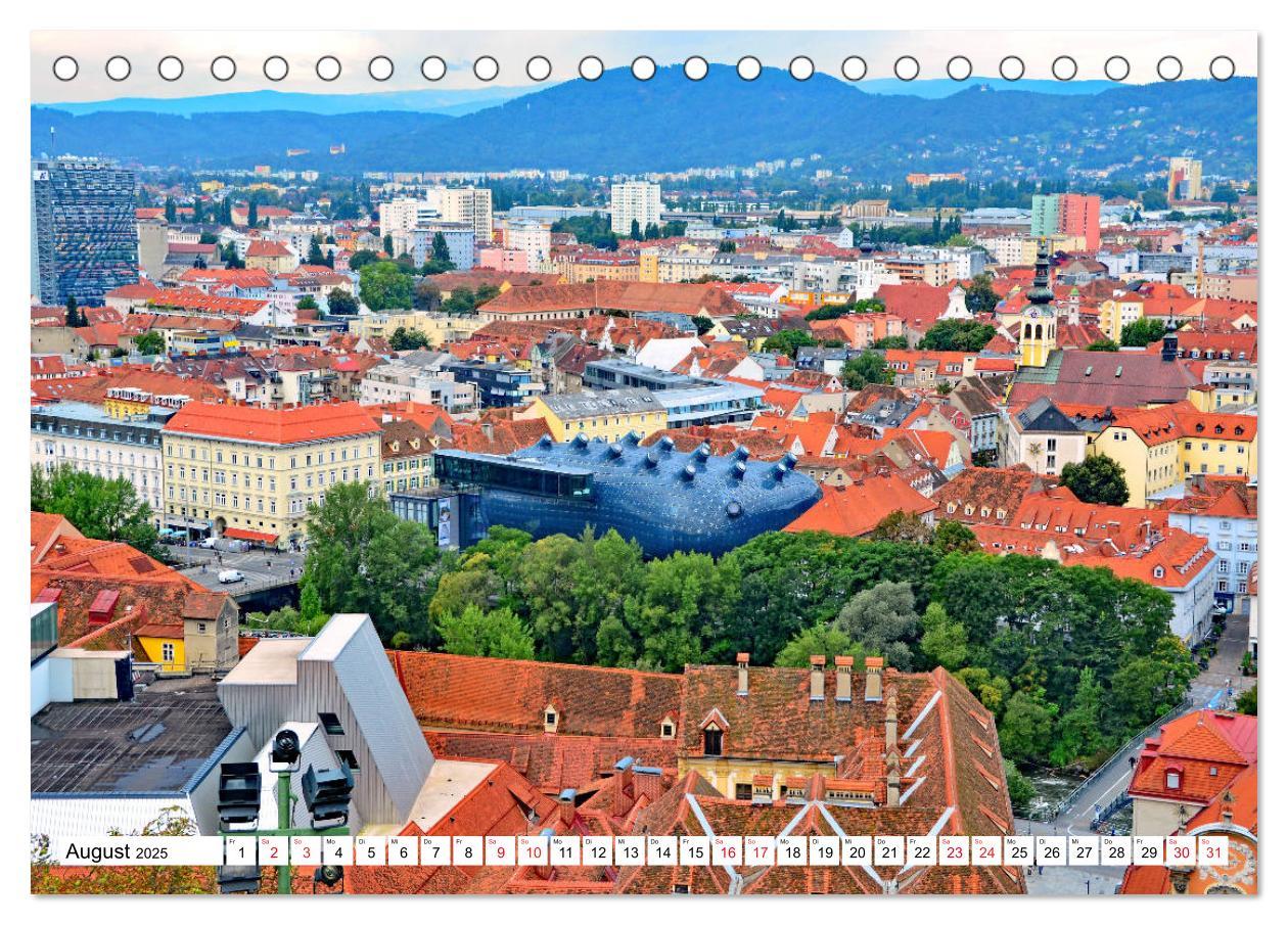 Bild: 9783435266968 | Graz - Ausblick auf die Dachlandschaft (Tischkalender 2025 DIN A5...