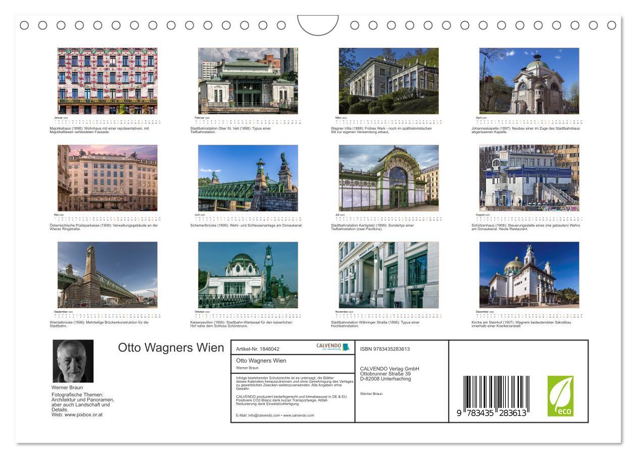 Bild: 9783435283613 | Otto Wagners Wien (Wandkalender 2025 DIN A4 quer), CALVENDO...