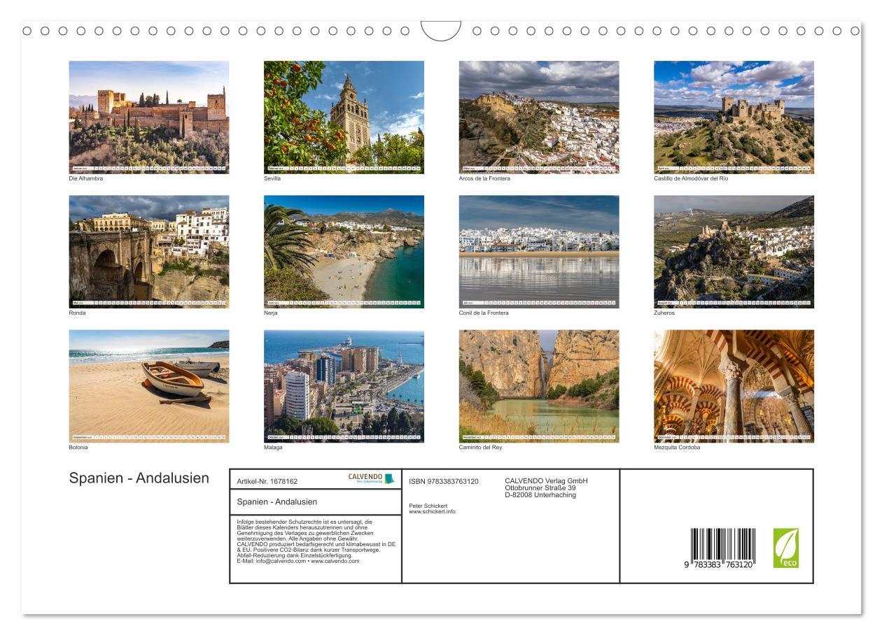 Bild: 9783383763120 | Spanien - Andalusien (Wandkalender 2025 DIN A3 quer), CALVENDO...