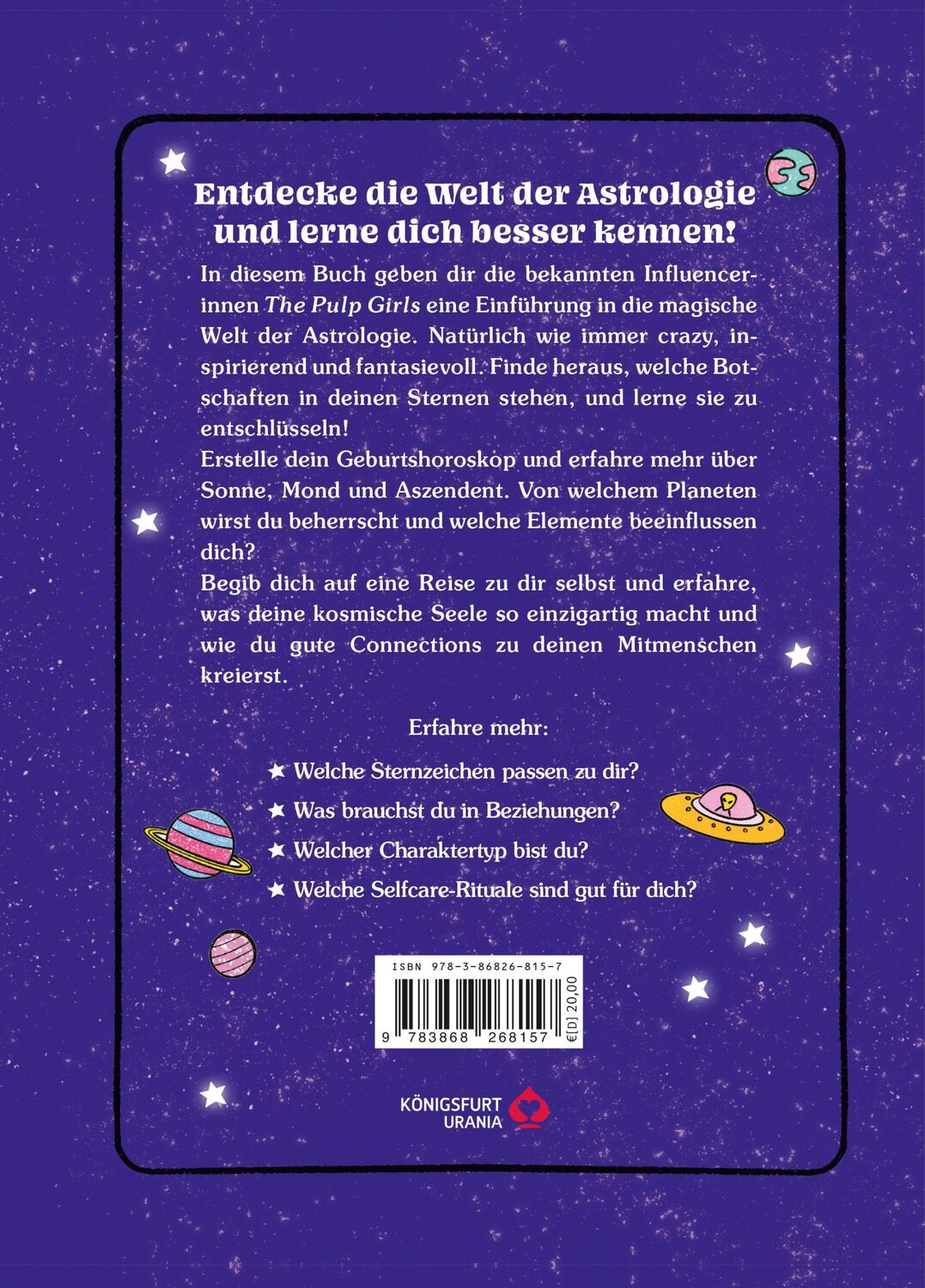 Rückseite: 9783868268157 | The Pulp Girls - Astrologie - Die Magie deiner kosmischen Seele | Buch