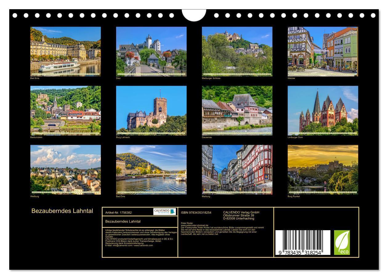 Bild: 9783435318254 | Bezauberndes Lahntal (Wandkalender 2025 DIN A4 quer), CALVENDO...