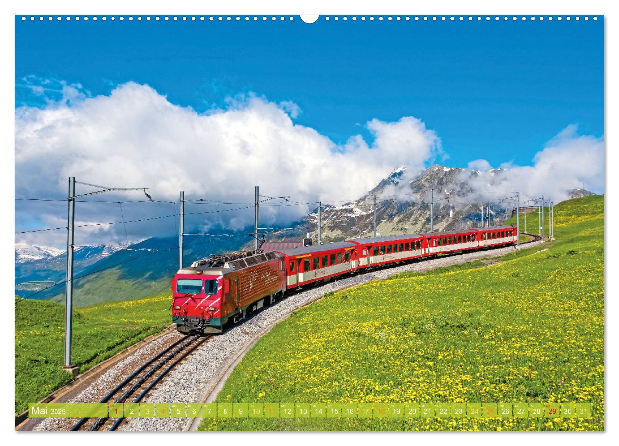 Bild: 9783457140505 | Im Zug durch Schweizer Berge (hochwertiger Premium Wandkalender...