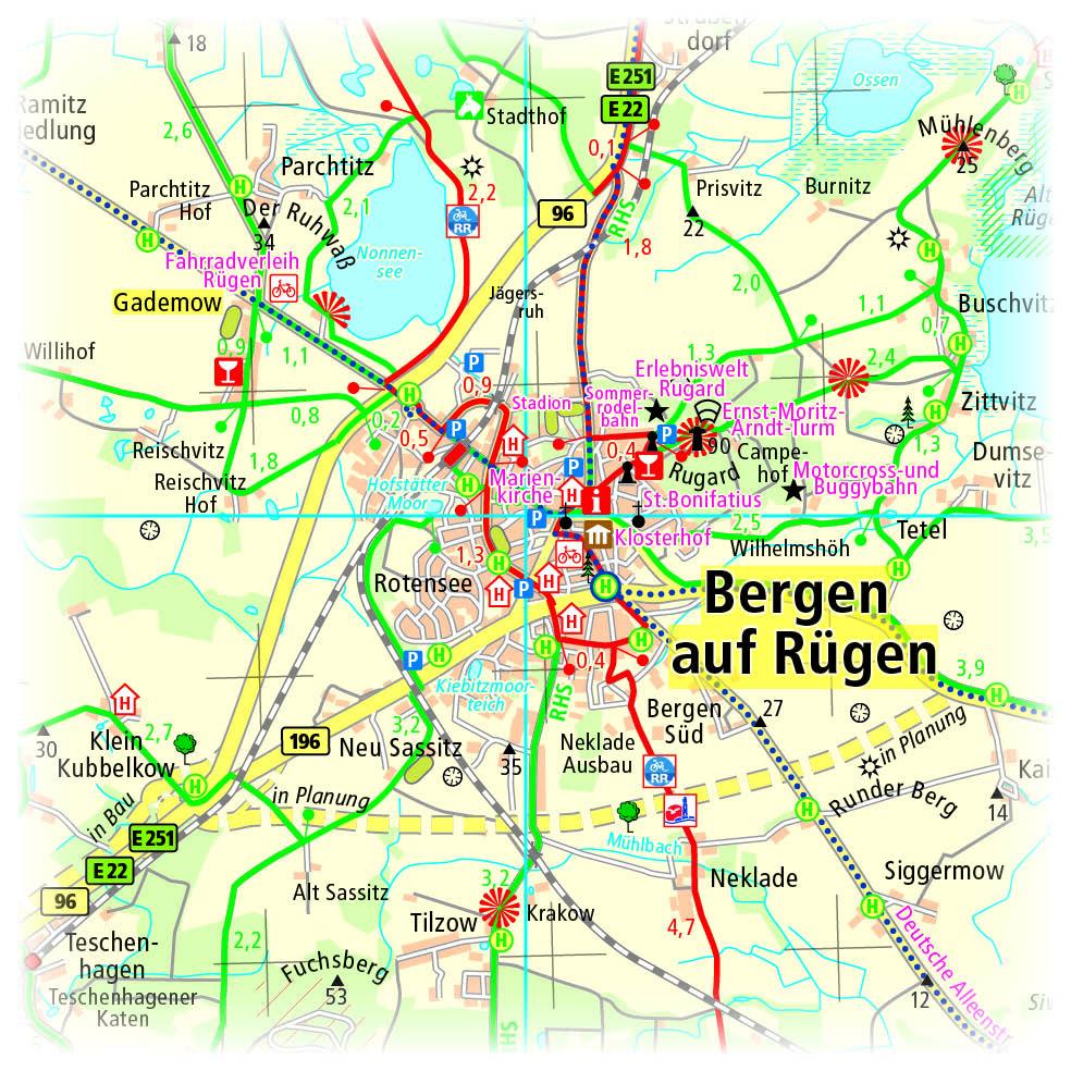 Bild: 9783747301289 | Rügen 1:75 000 | Radkarte mit Ausflugszielen, Einkehr- &amp; Freizeittipps