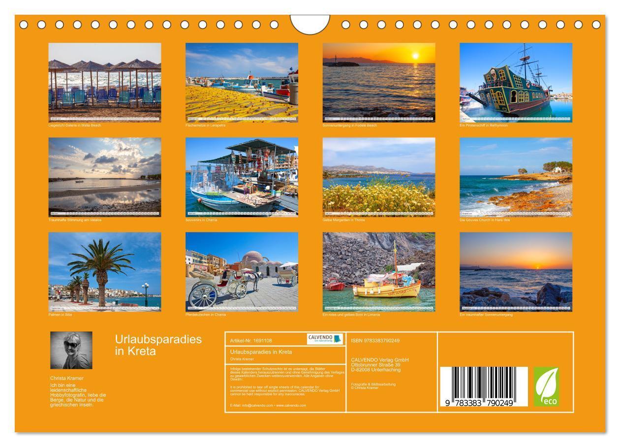 Bild: 9783383790249 | Urlaubsparadies in Kreta (Wandkalender 2025 DIN A4 quer), CALVENDO...