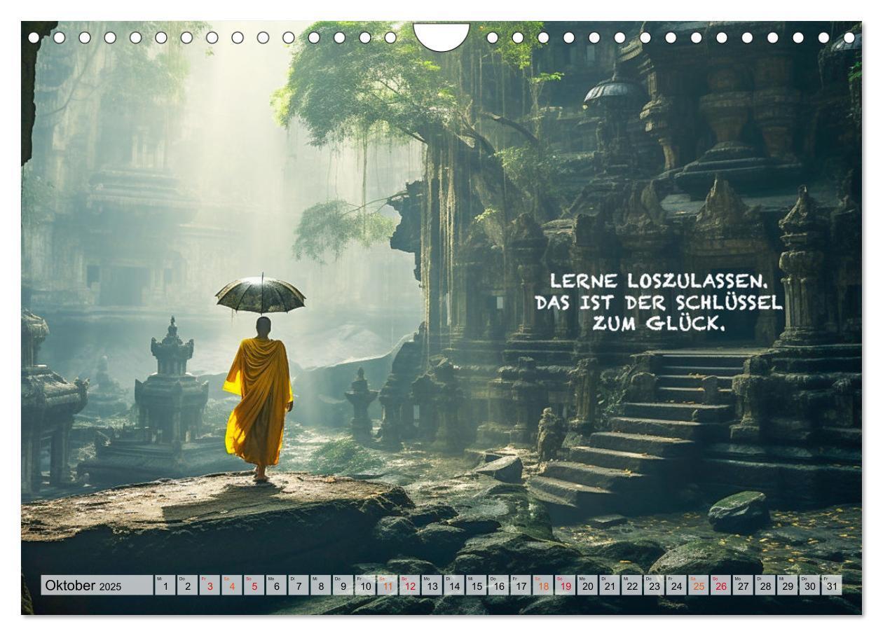 Bild: 9783383775000 | Buddhistische Sprüche (Wandkalender 2025 DIN A4 quer), CALVENDO...