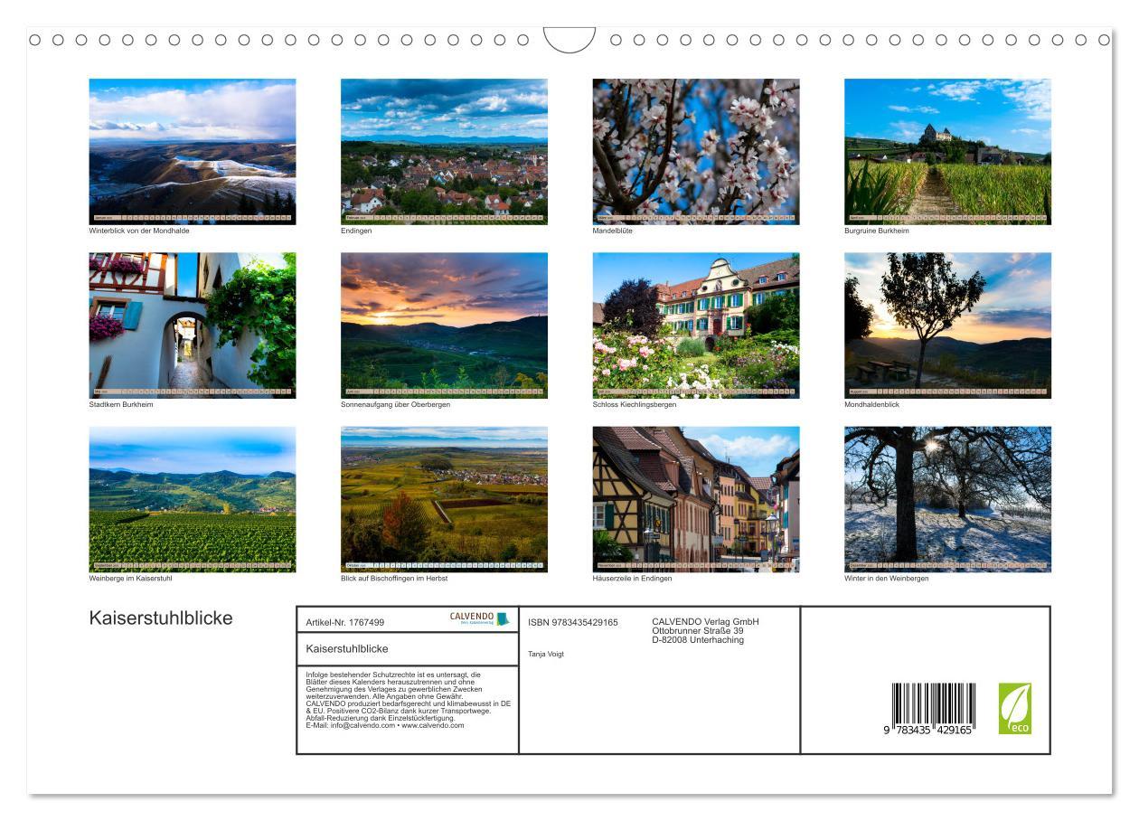 Bild: 9783435429165 | Kaiserstuhlblicke (Wandkalender 2025 DIN A3 quer), CALVENDO...