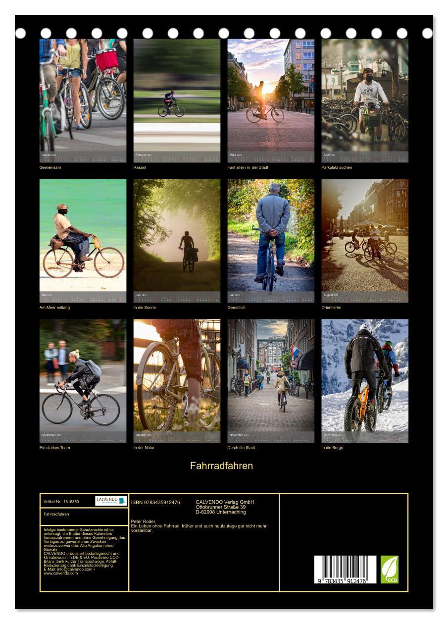 Bild: 9783435912476 | Fahrradfahren (Tischkalender 2025 DIN A5 hoch), CALVENDO...