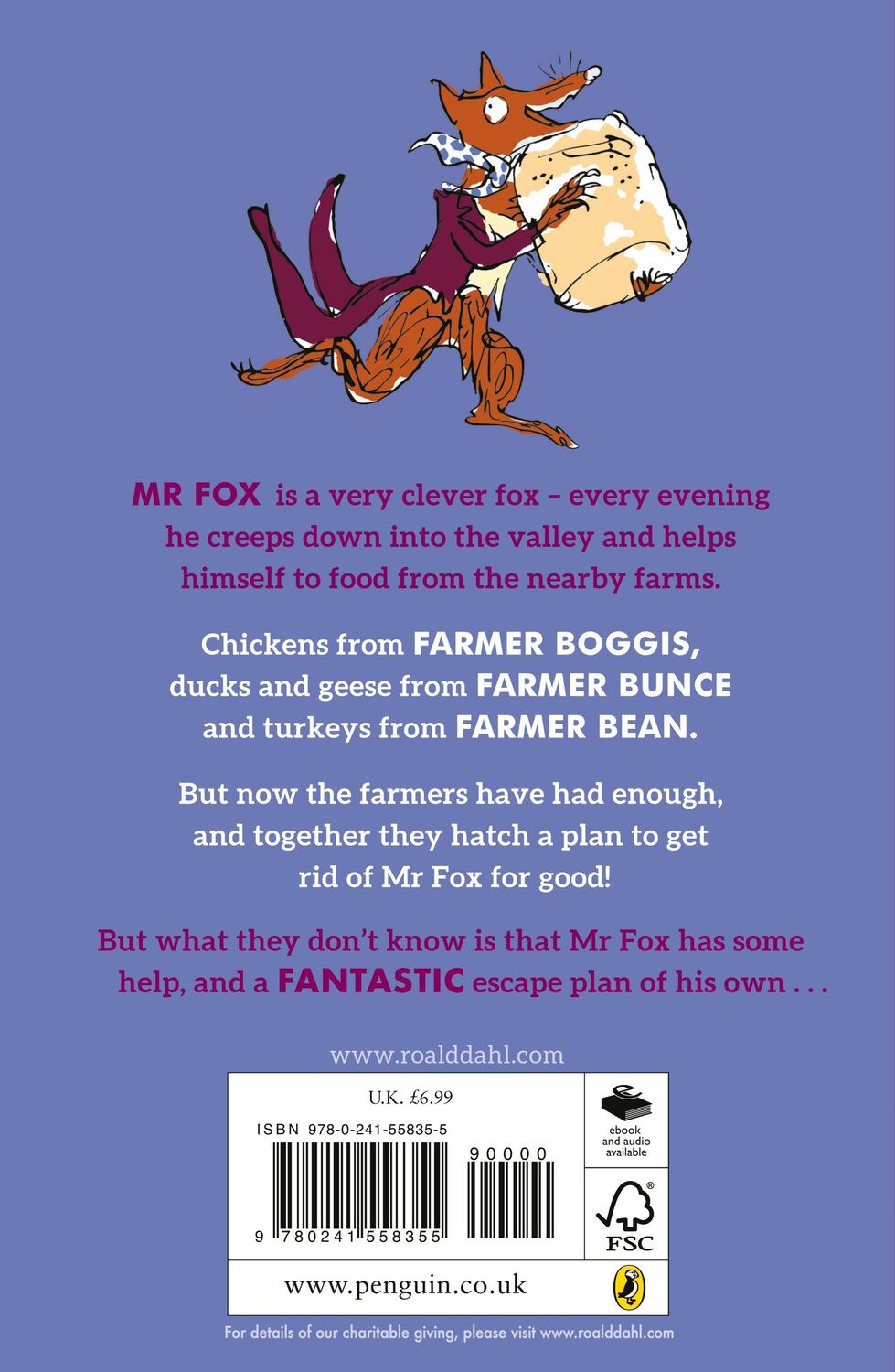 Rückseite: 9780241558355 | Fantastic Mr Fox | Roald Dahl | Taschenbuch | B-format paperback