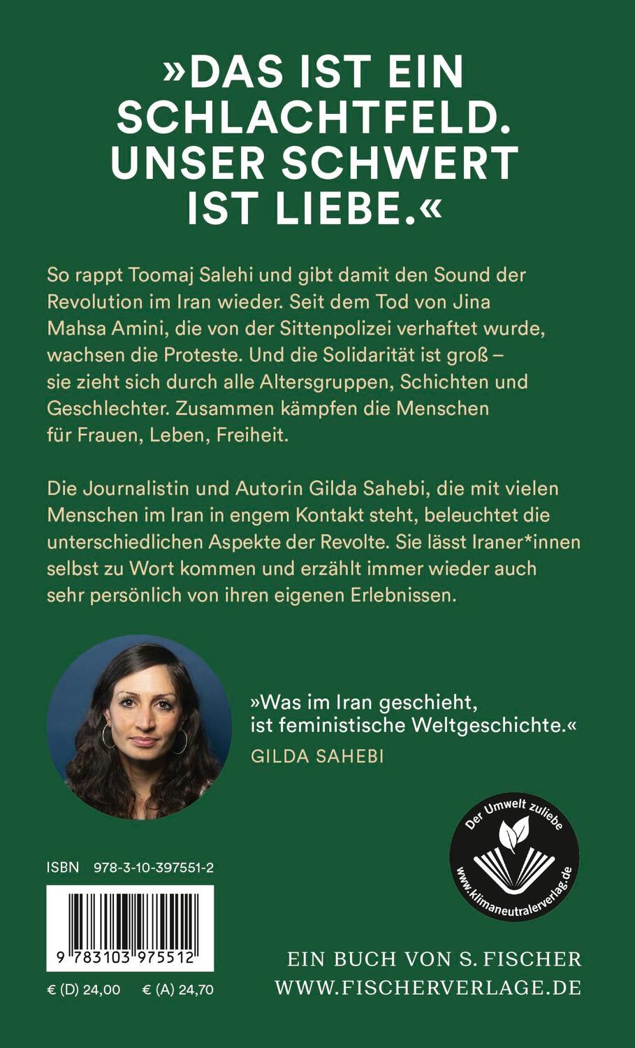 Rückseite: 9783103975512 | 'Unser Schwert ist Liebe' | Die feministische Revolte im Iran | Sahebi