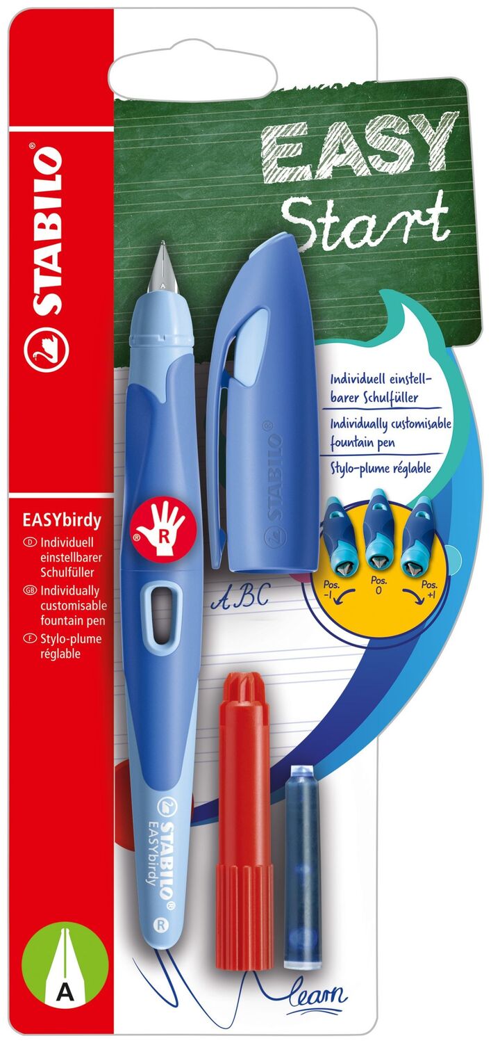 Cover: 4006381572651 | STABILO Füller EASYbirdy pastel Feder A blau/hellblau für Rechtshänder