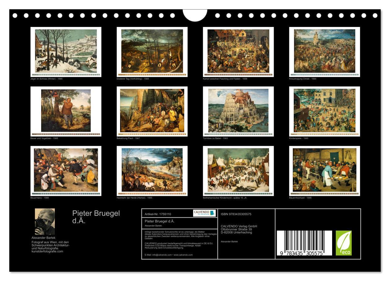 Bild: 9783435305575 | Pieter Bruegel d.Ä. (Wandkalender 2025 DIN A4 quer), CALVENDO...