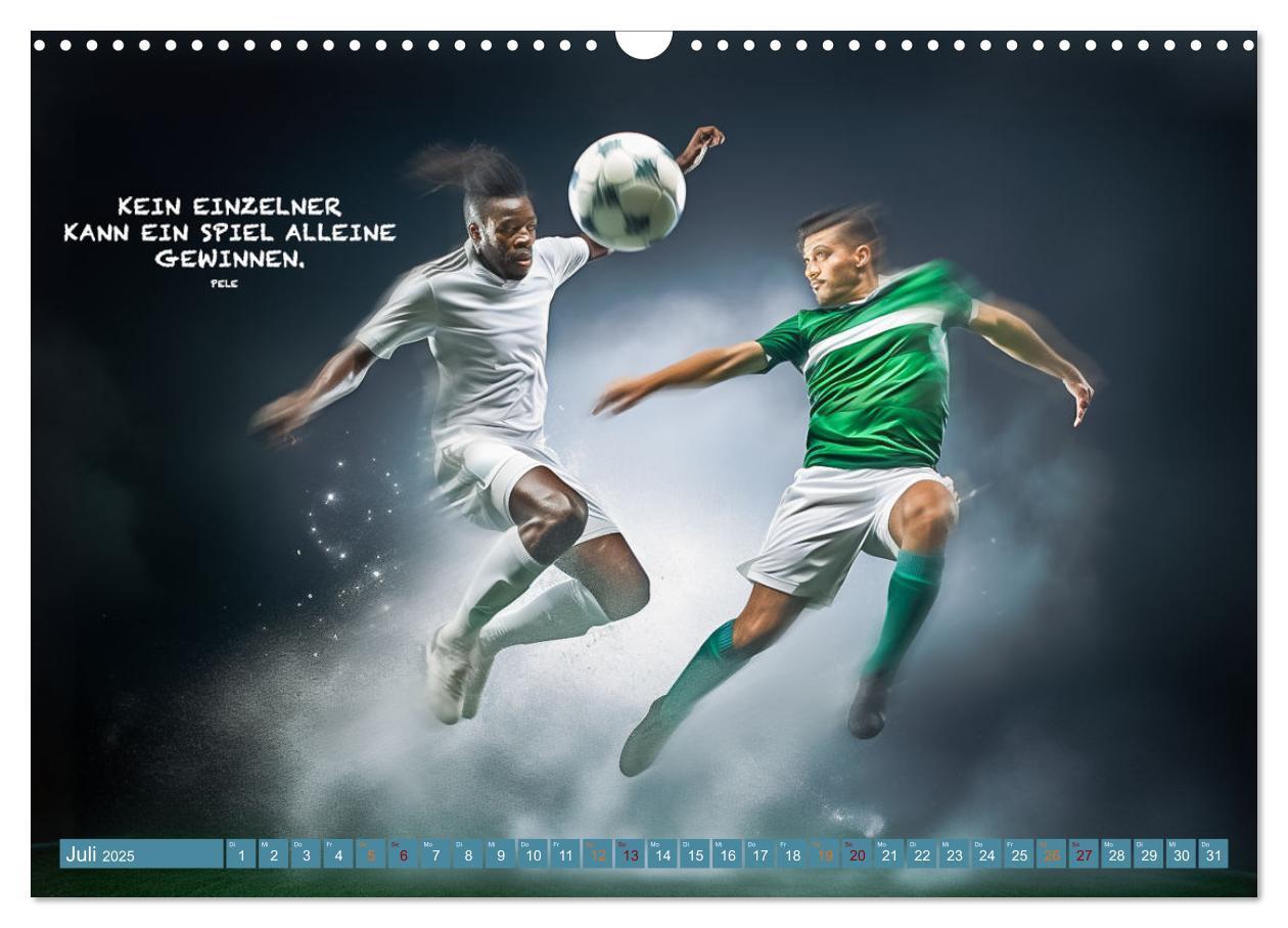 Bild: 9783457160794 | Fußball und tolle Sprüche (Wandkalender 2025 DIN A3 quer), CALVENDO...