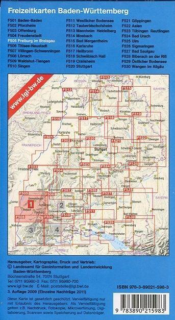 Bild: 9783890215983 | LGL BW 50 000 Freizeit Freiburg im Breisgau / Kaiserstuhl | Deutsch