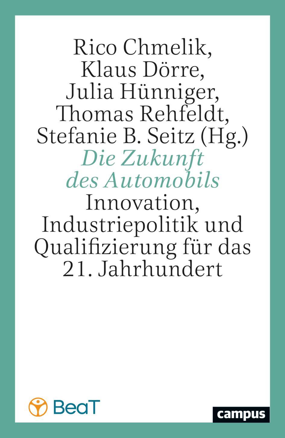 Cover: 9783593520216 | Die Zukunft des Automobils | Rico Chmelik (u. a.) | Taschenbuch | 2024