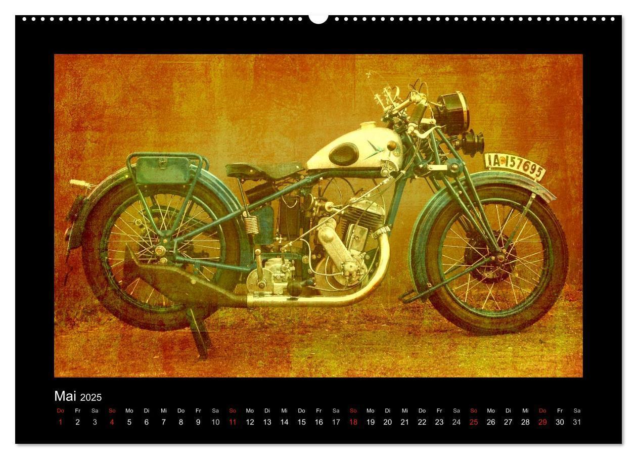 Bild: 9783435839360 | Motorrad Oldtimer (Wandkalender 2025 DIN A2 quer), CALVENDO...