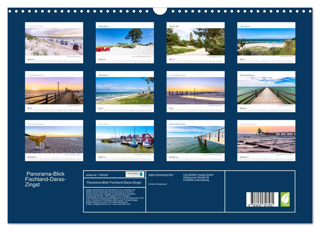 Bild: 9783435357581 | Panorama-Blick Fischland-Darss-Zingst (Wandkalender 2025 DIN A3...