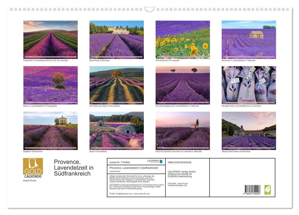 Bild: 9783435304028 | Provence, Lavendelzeit in Südfrankreich (Wandkalender 2025 DIN A2...