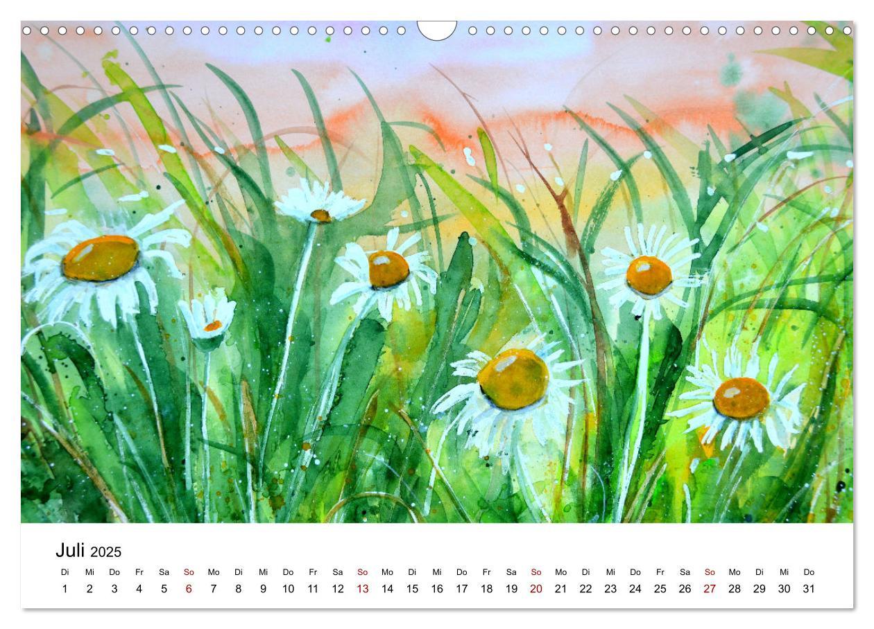 Bild: 9783383807473 | Blumen-Aquarelle (Wandkalender 2025 DIN A3 quer), CALVENDO...