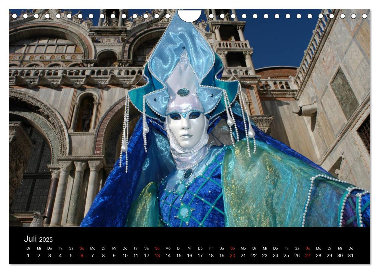 Bild: 9783435706921 | Maskenzauber in Venedig 2025 (Wandkalender 2025 DIN A4 quer),...