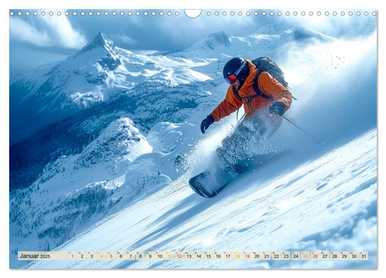 Bild: 9783383776984 | Snowboarden - tolle Momente (Wandkalender 2025 DIN A3 quer),...