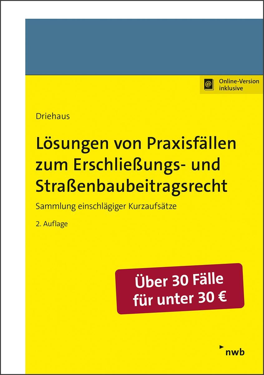 Cover: 9783482671722 | Lösungen von Praxisfällen zum Erschließungs- und...