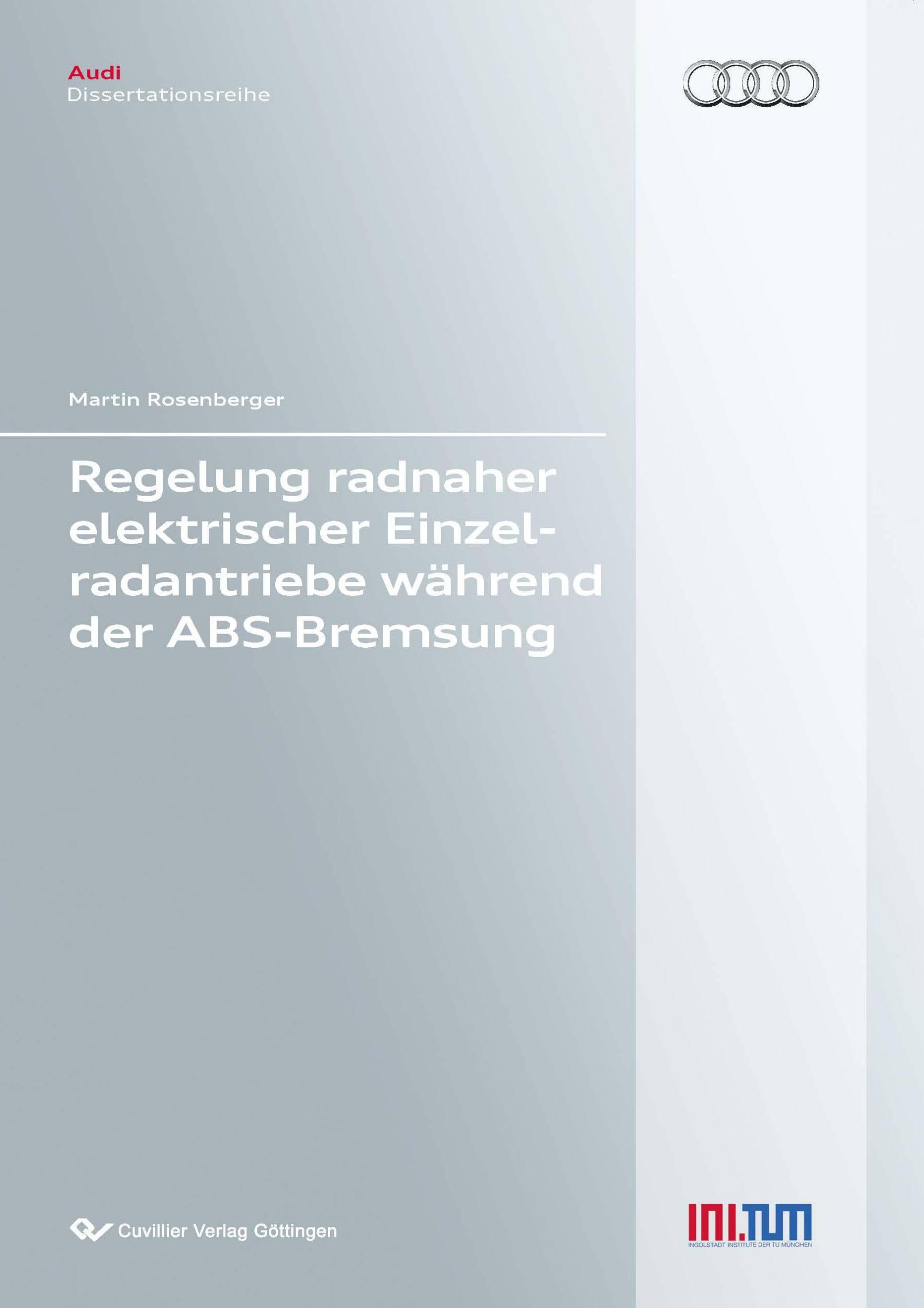 Cover: 9783954046553 | Regelung radnaher elektrischer Einzelradantriebe während der...