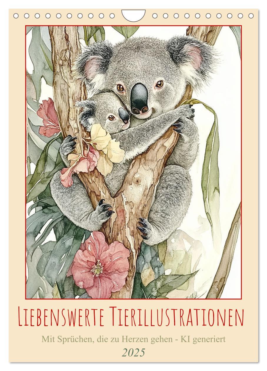 Cover: 9783457201084 | Liebenswerte Tierillustrationen (Wandkalender 2025 DIN A4 hoch),...