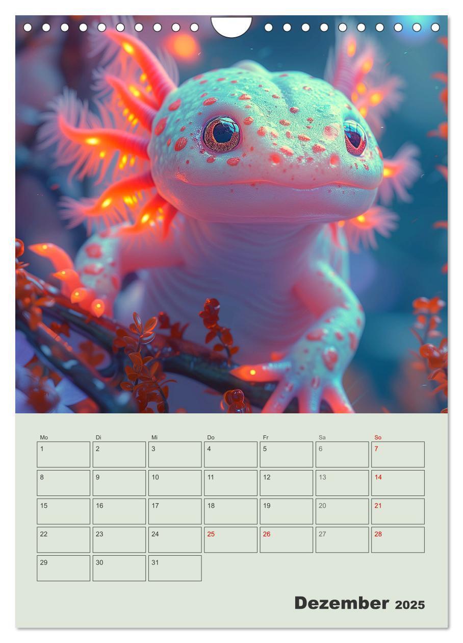 Bild: 9783383807602 | Axolotl. Lustiger Schwanzlurch mit Superkräften (Wandkalender 2025...