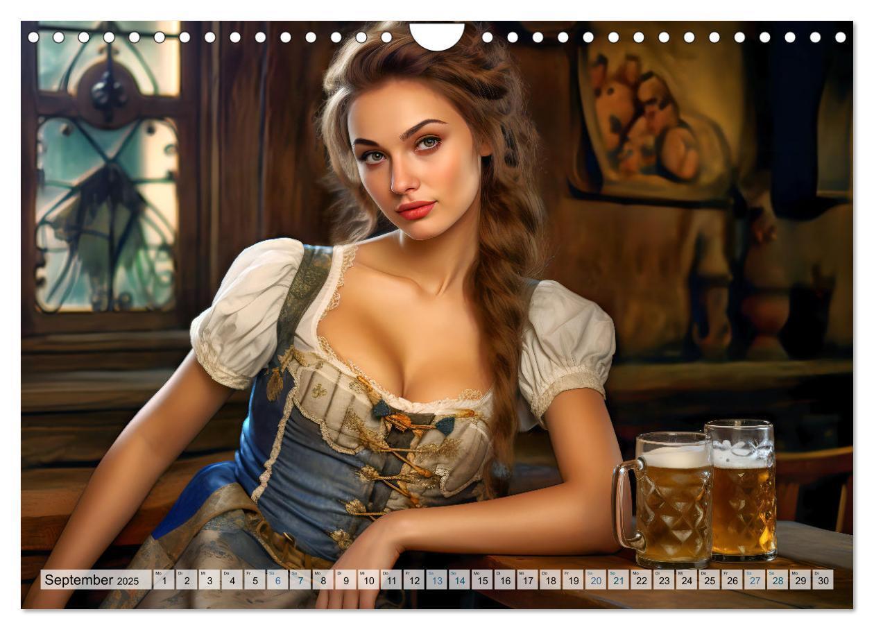 Bild: 9783383854170 | Bierzeltköniginnen - Biergenuss im Dirndl (Wandkalender 2025 DIN A4...