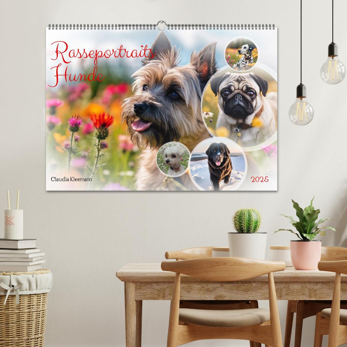 Bild: 9783435380619 | Rasseportraits - Hunde (Wandkalender 2025 DIN A2 quer), CALVENDO...