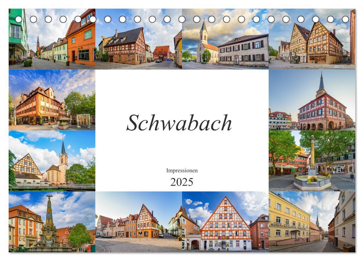 Cover: 9783435222896 | Schwabach Impressionen (Tischkalender 2025 DIN A5 quer), CALVENDO...