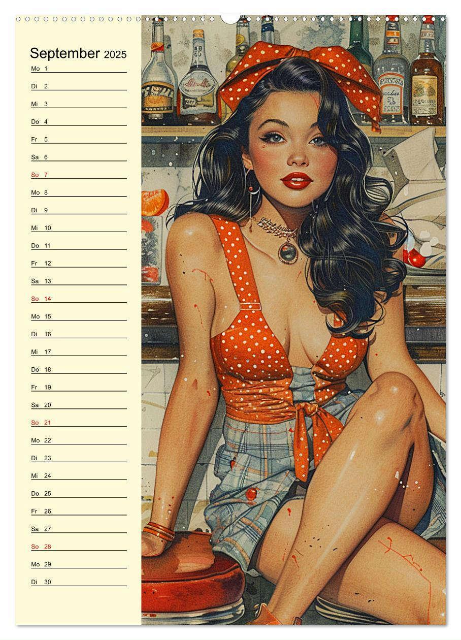 Bild: 9783457128794 | Sexy Pin-up-Girls. Moderne Kunst im Retro-Stil (Wandkalender 2025...