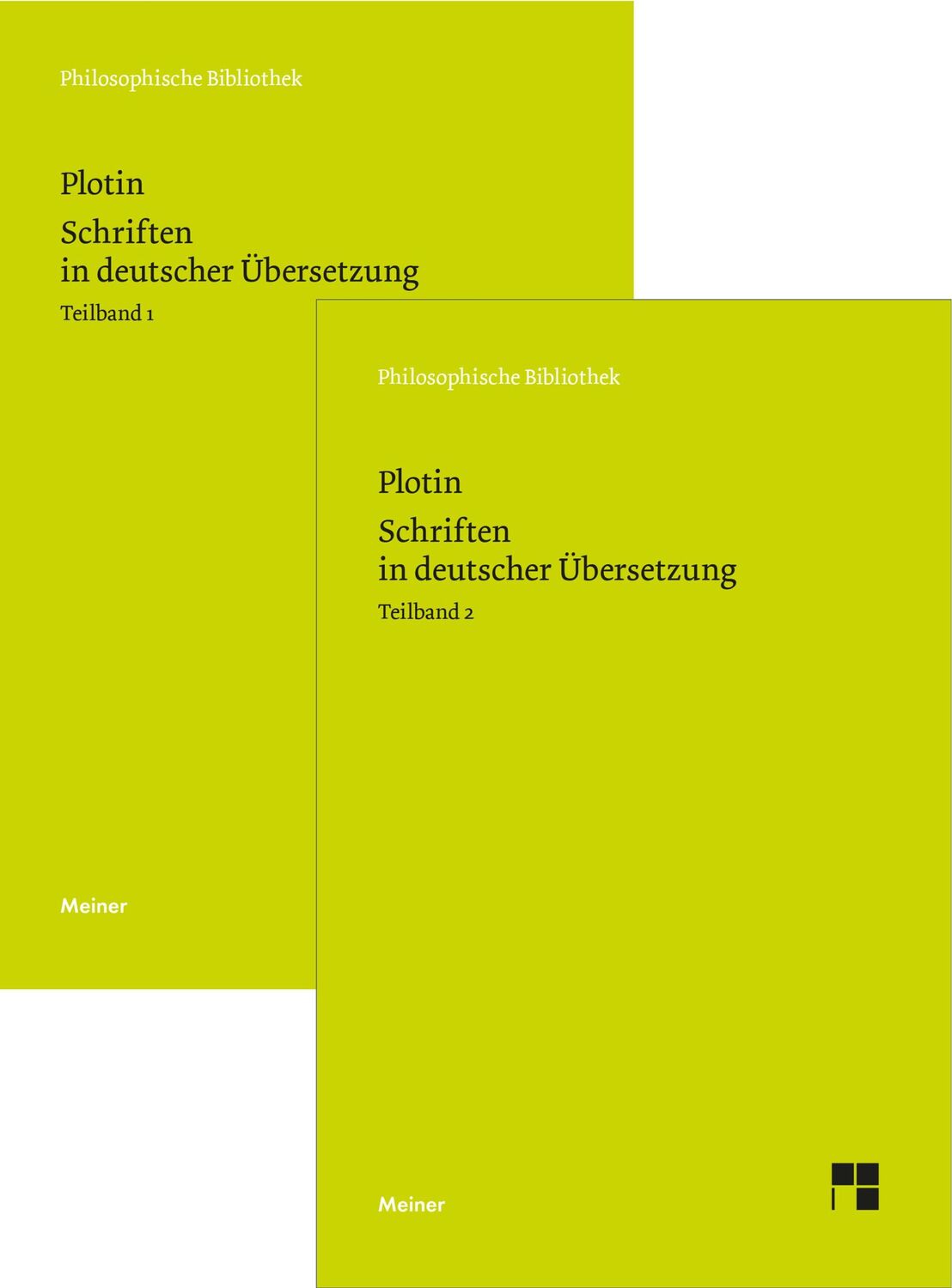 Cover: 9783787338795 | Schriften in deutscher Übersetzung | Plotin | Buch | 2 Bücher | 2020