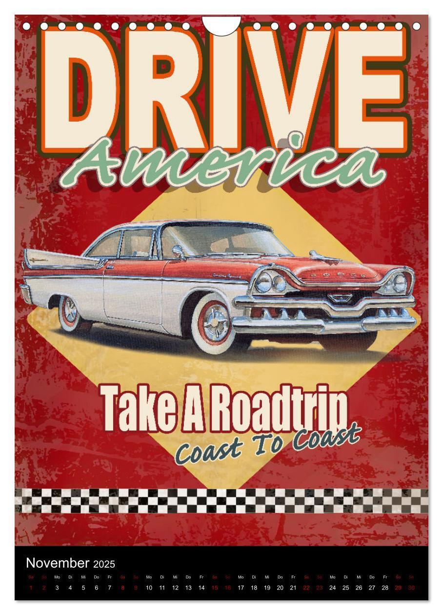 Bild: 9783435910298 | Drive America Plakate (Wandkalender 2025 DIN A4 hoch), CALVENDO...