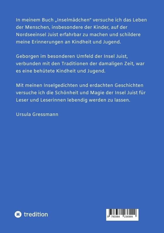 Rückseite: 9783384236999 | Inselmädchen | Ursula Gressmann | Taschenbuch | Paperback | 188 S.