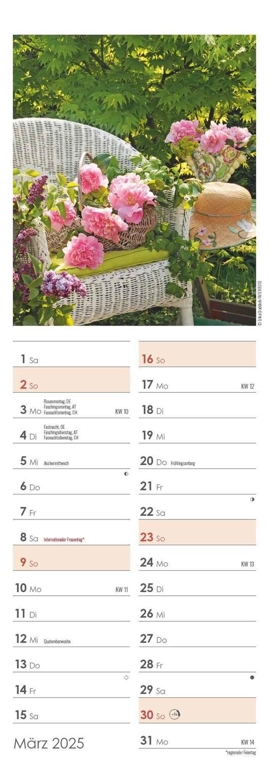 Bild: 4251732344382 | Gartenzauber 2025 - Streifenkalender 15x42 cm - mit viel Platz für...