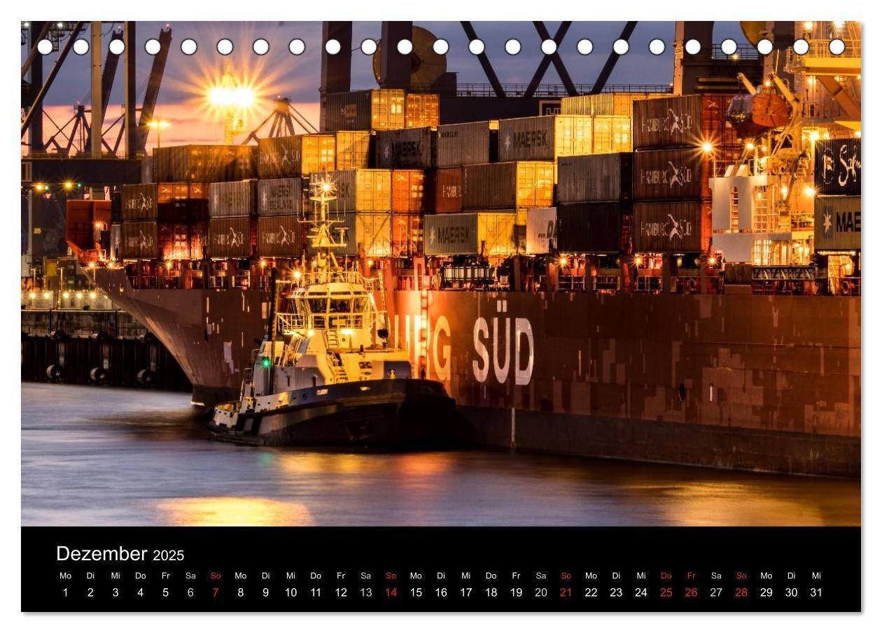 Bild: 9783435645565 | Der Hafen Hamburg bei Tag und Nacht (Tischkalender 2025 DIN A5...