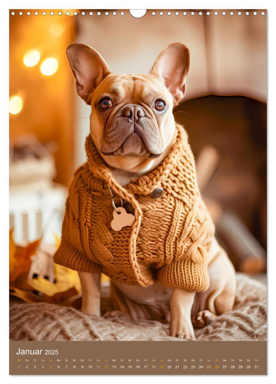 Bild: 9783383770487 | Frenchie Couture - Französische Bulldoggen in Strick-Chic...