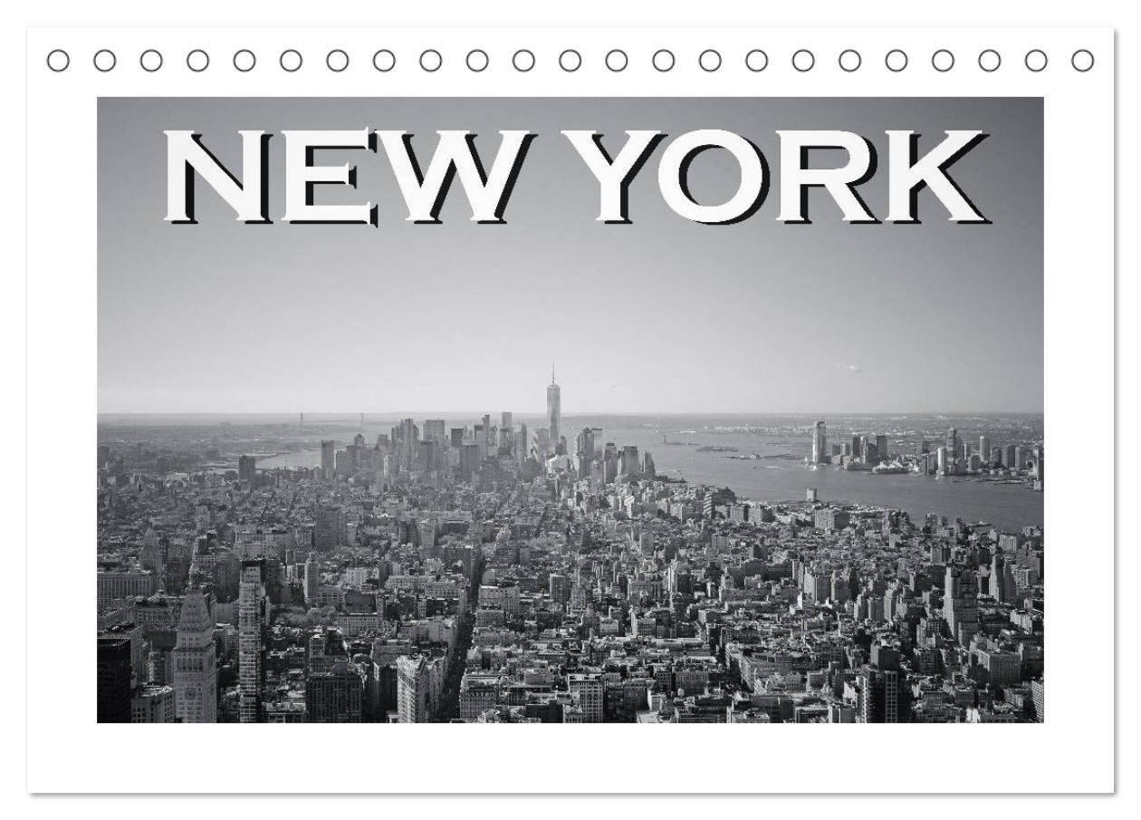 Cover: 9783435374489 | New York in schwarz weiss (Tischkalender 2025 DIN A5 quer),...