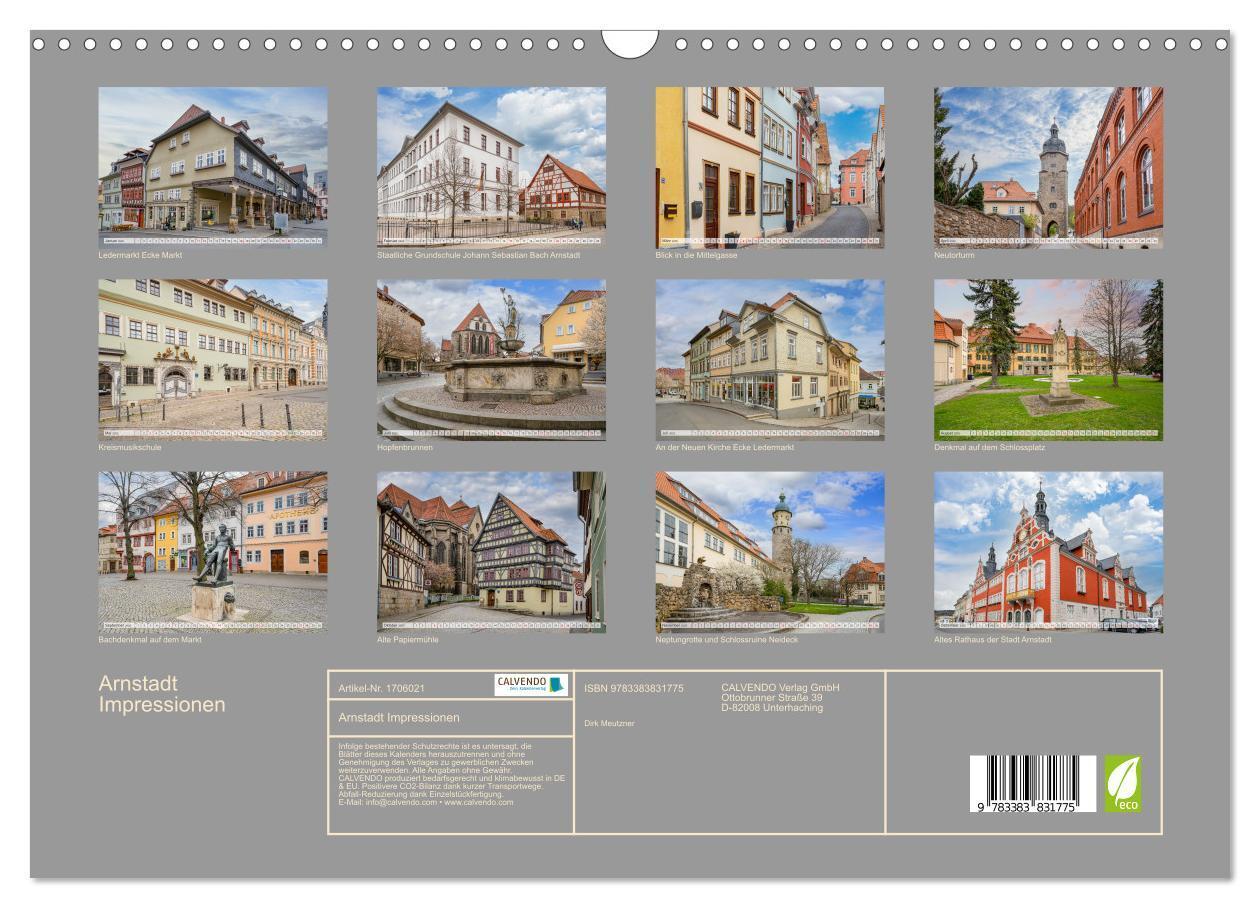 Bild: 9783383831775 | Arnstadt Impressionen (Wandkalender 2025 DIN A3 quer), CALVENDO...