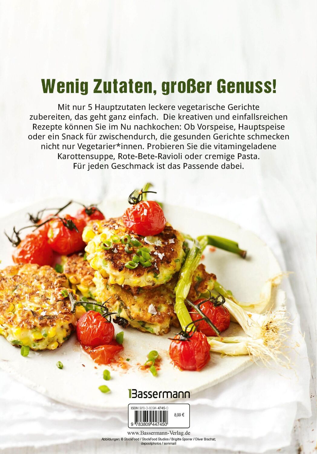 Bild: 9783809447450 | Lecker vegetarisch mit nur 5 Zutaten - schnelle, preiswerte und...