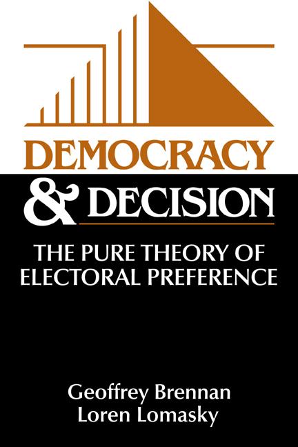 Cover: 9780521585248 | Democracy and Decision | Geoffrey Brennan | Taschenbuch | Englisch