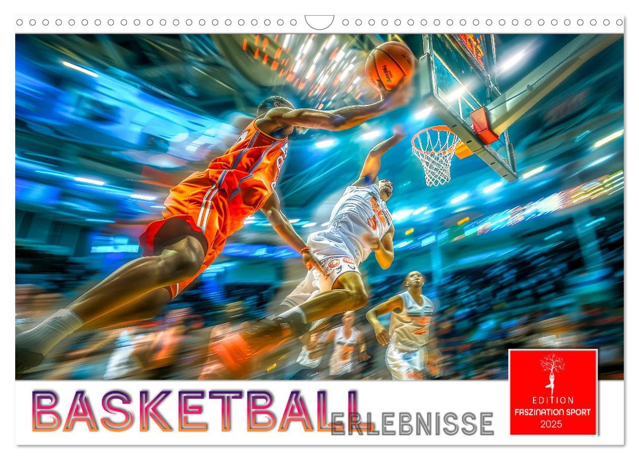 Cover: 9783457146729 | Basketball Erlebnisse (Wandkalender 2025 DIN A3 quer), CALVENDO...