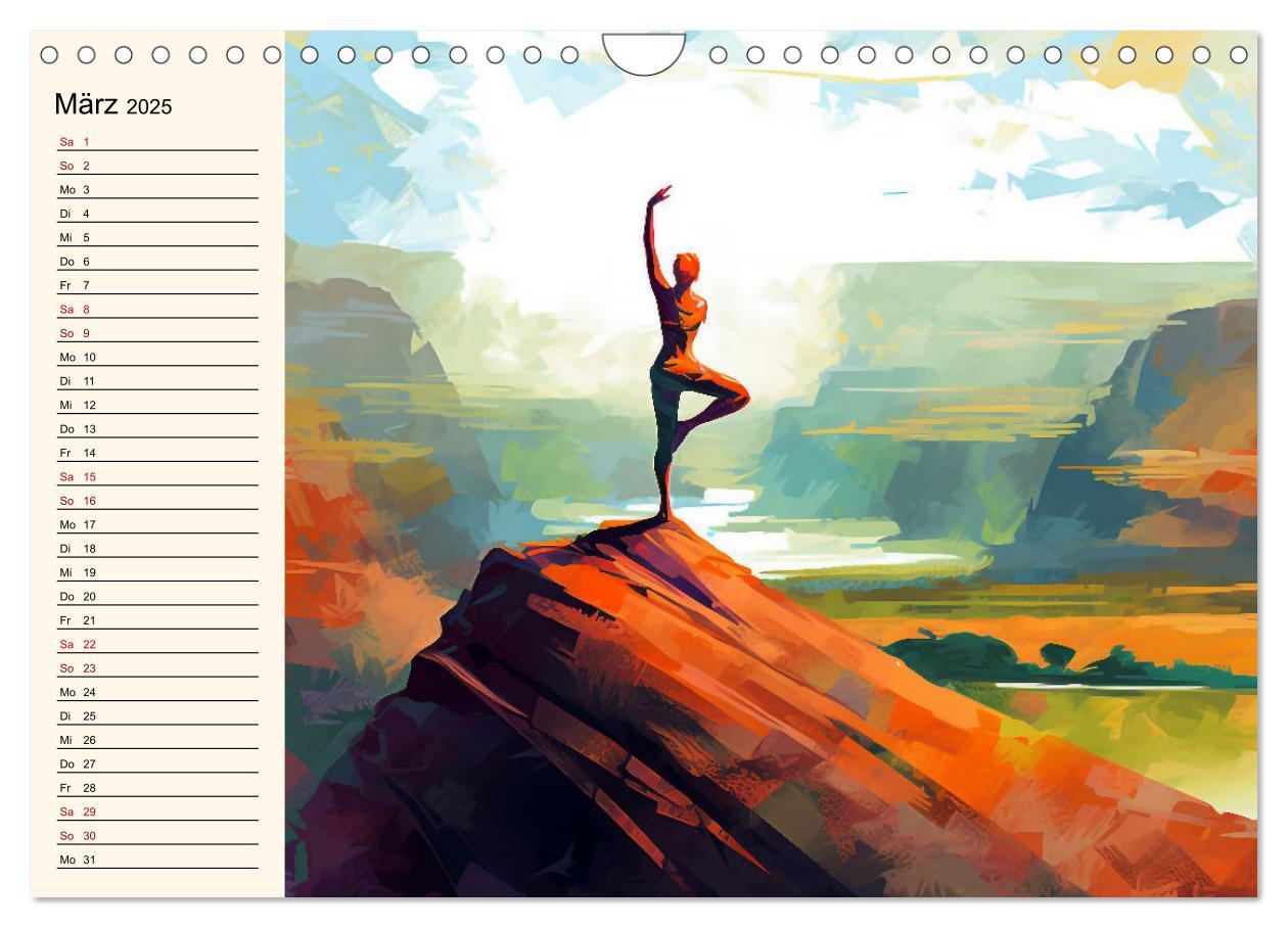 Bild: 9783383866562 | Stille, Stärke und Yoga (Wandkalender 2025 DIN A4 quer), CALVENDO...