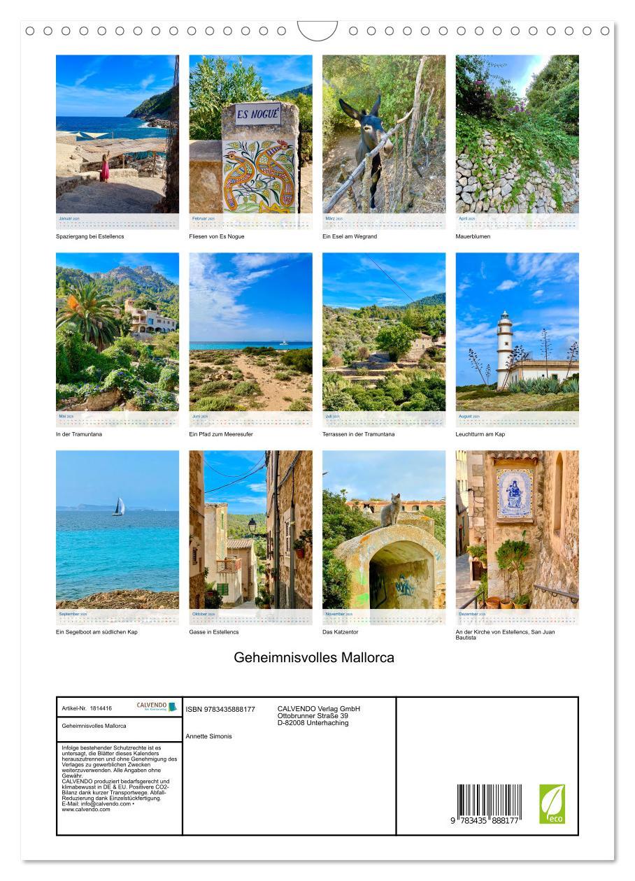 Bild: 9783435888177 | Geheimnisvolles Mallorca (Wandkalender 2025 DIN A3 hoch), CALVENDO...