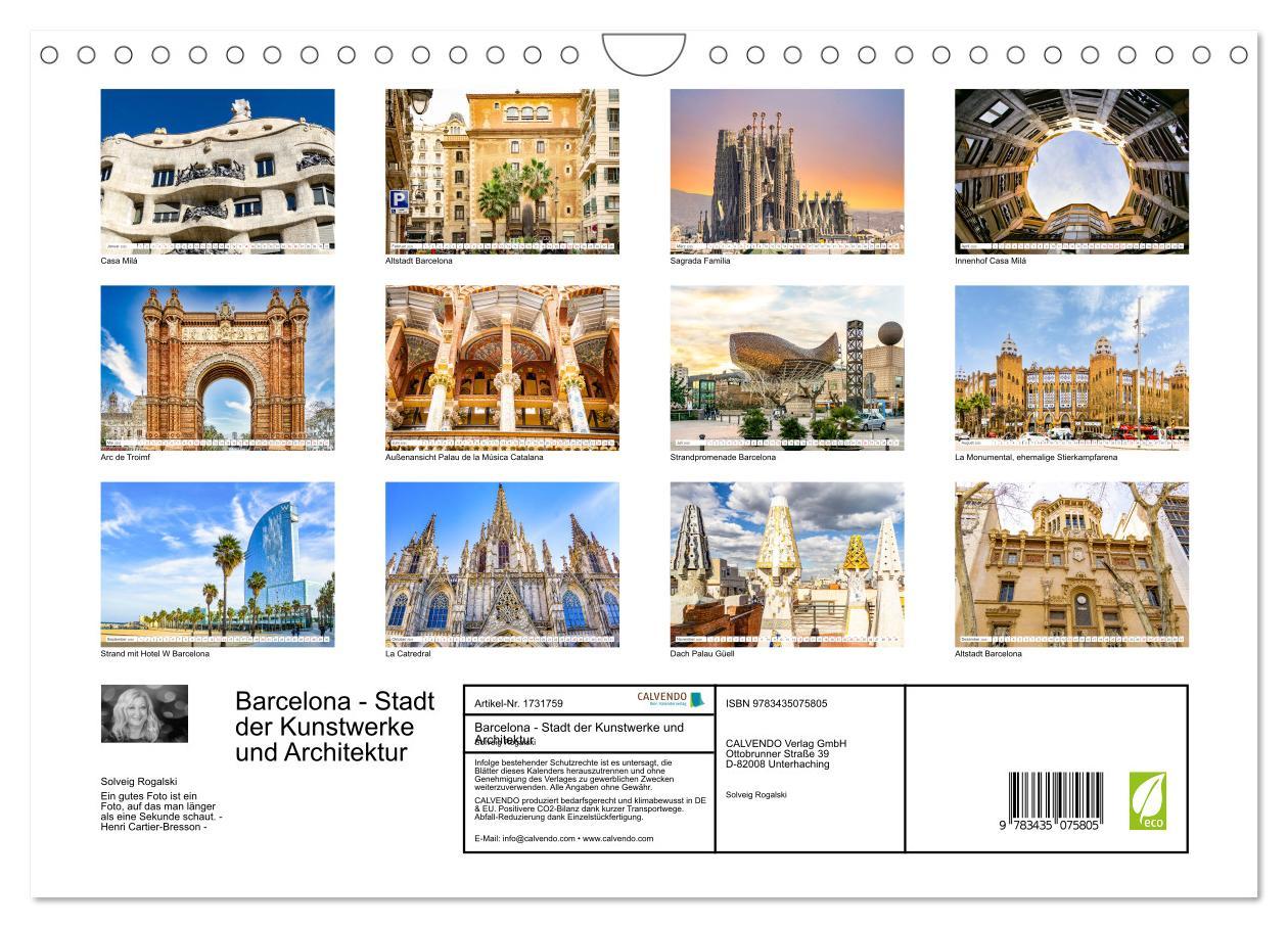 Bild: 9783435075805 | Barcelona - Stadt der Kunstwerke und Architektur (Wandkalender 2025...