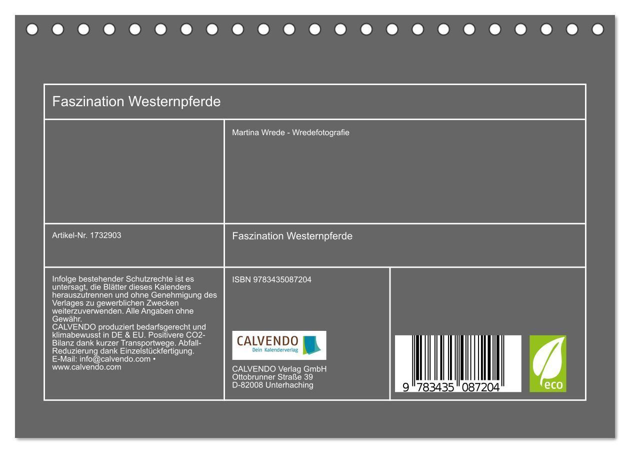 Bild: 9783435087204 | Faszination Westernpferde (Tischkalender 2025 DIN A5 quer),...