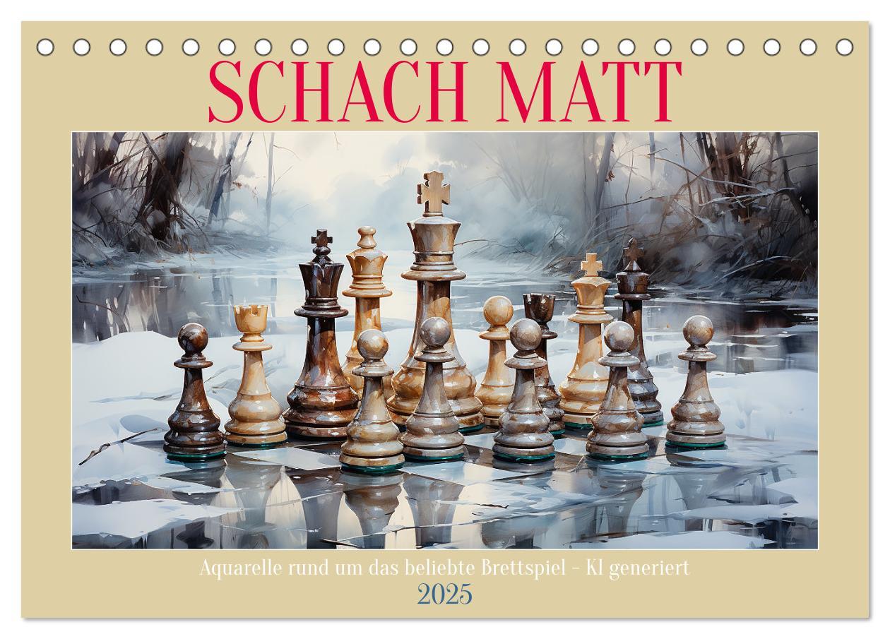 Cover: 9783383878503 | Schach Matt (Tischkalender 2025 DIN A5 quer), CALVENDO Monatskalender